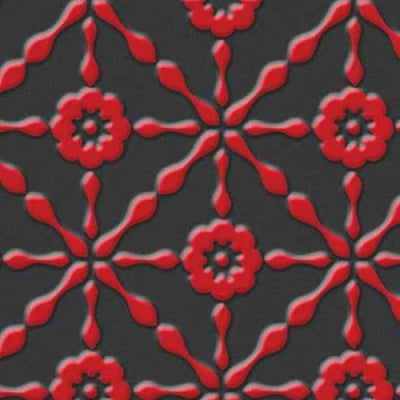Unica Target Bon Ton Red on Black Yer-Duvar Karosu 20 x 20 cm