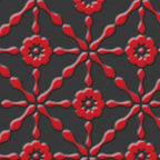 Unica Target Bon Ton Red on Black Yer-Duvar Karosu 20 x 20 cm