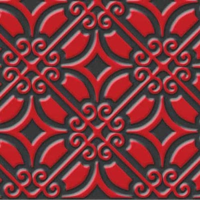 Unica Target Bon Ton Red on Black Yer-Duvar Karosu 20 x 20 cm