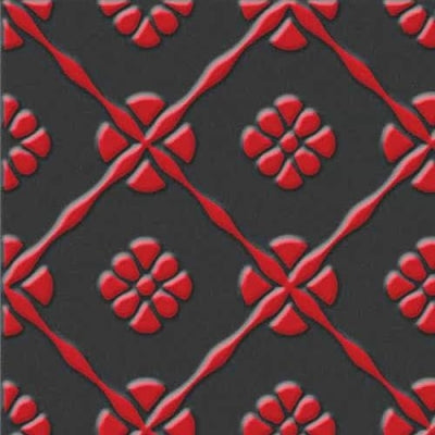 Unica Target Bon Ton Red on Black Yer-Duvar Karosu 20 x 20 cm