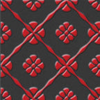 Unica Target Bon Ton Red on Black Yer-Duvar Karosu 20 x 20 cm