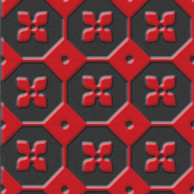 Unica Target Bon Ton Red on Black Yer-Duvar Karosu 20 x 20 cm