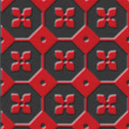Unica Target Bon Ton Red on Black Yer-Duvar Karosu 20 x 20 cm