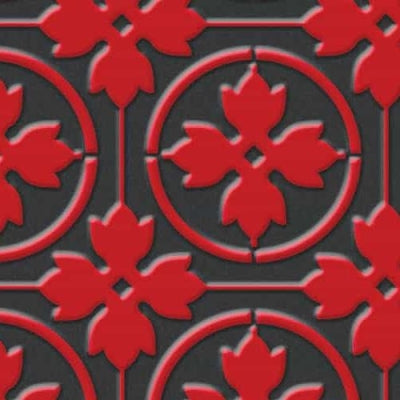 Unica Target Bon Ton Red on Black Yer-Duvar Karosu 20 x 20 cm