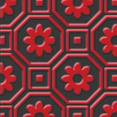Unica Target Bon Ton Red on Black Yer-Duvar Karosu 20 x 20 cm