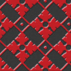 Unica Target Bon Ton Red on Black Yer-Duvar Karosu 20 x 20 cm