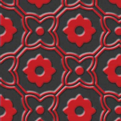 Unica Target Bon Ton Red on Black Yer-Duvar Karosu 20 x 20 cm