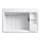 Kohler Eviye Riverby 4 Delikli Döküm, Beyaz