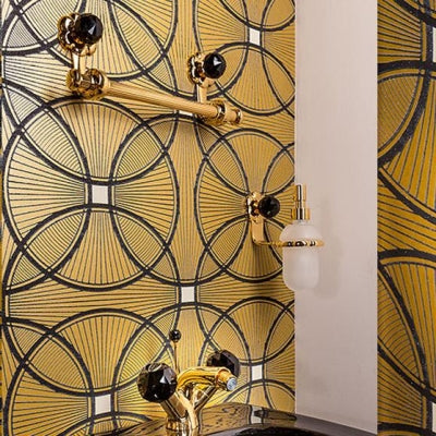Jörger Florale Crystal Havluluk Altın/Siyah 30 cm