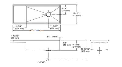 Kohler Eviye Stages Paslanmaz Çelik Profesyonel 114 cm