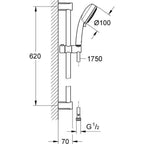 Grohe Duş Seti 3 Akışlı Tempesta Krom - 27579002