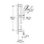 Grohe Duş Seti 3 Akışlı Tempesta Krom - 27579002