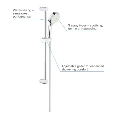 Grohe Duş Seti 3 Akışlı Tempesta Krom - 27579002