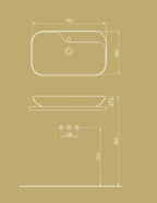 Rotenberg Lavabo Stela Çanak 76 x 45 cm