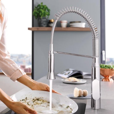 Grohe Eviye Bataryası Spiralli 2Fonk Profesyonel K7 Krom-31379000