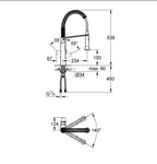 Grohe Eviye Bataryası Spiralli 2Fonk Profesyonel K7 Krom-31379000
