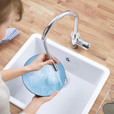 Grohe Eviye Bataryası Spiralli Tek Akış Concetto Krom - 32663003