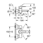 Grohe Lineare Tek Kumandalı Banyo Bataryası - 33849001
