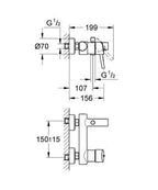 Grohe Concetto Tek Kumandalı Banyo Bataryası - 32211001