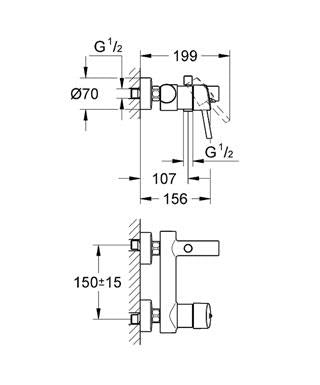 Grohe Concetto Tek Kumandalı Banyo Bataryası - 32211001