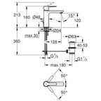Grohe Lavabo Bataryası Lineare S-Boyut Krom - 32114001