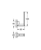 Grohe Selection Cube Yedek Tuvalet Kağıtlığı - 40784000