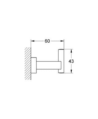 Grohe Eurocube Bornoz Askısı - 40511001