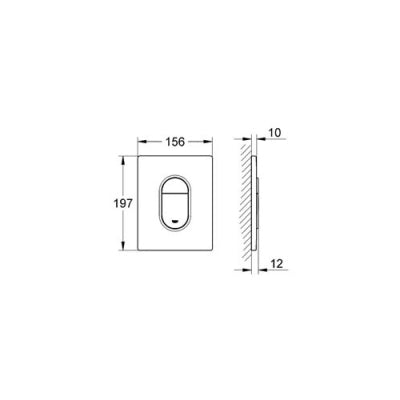 Grohe Gömme Rezervuar Kumanda Paneli ABS Krom - 38844000