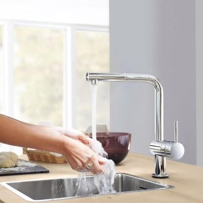 Grohe Eviye Bataryası Spiralli Tek Akışlı Minta Krom - 32168000