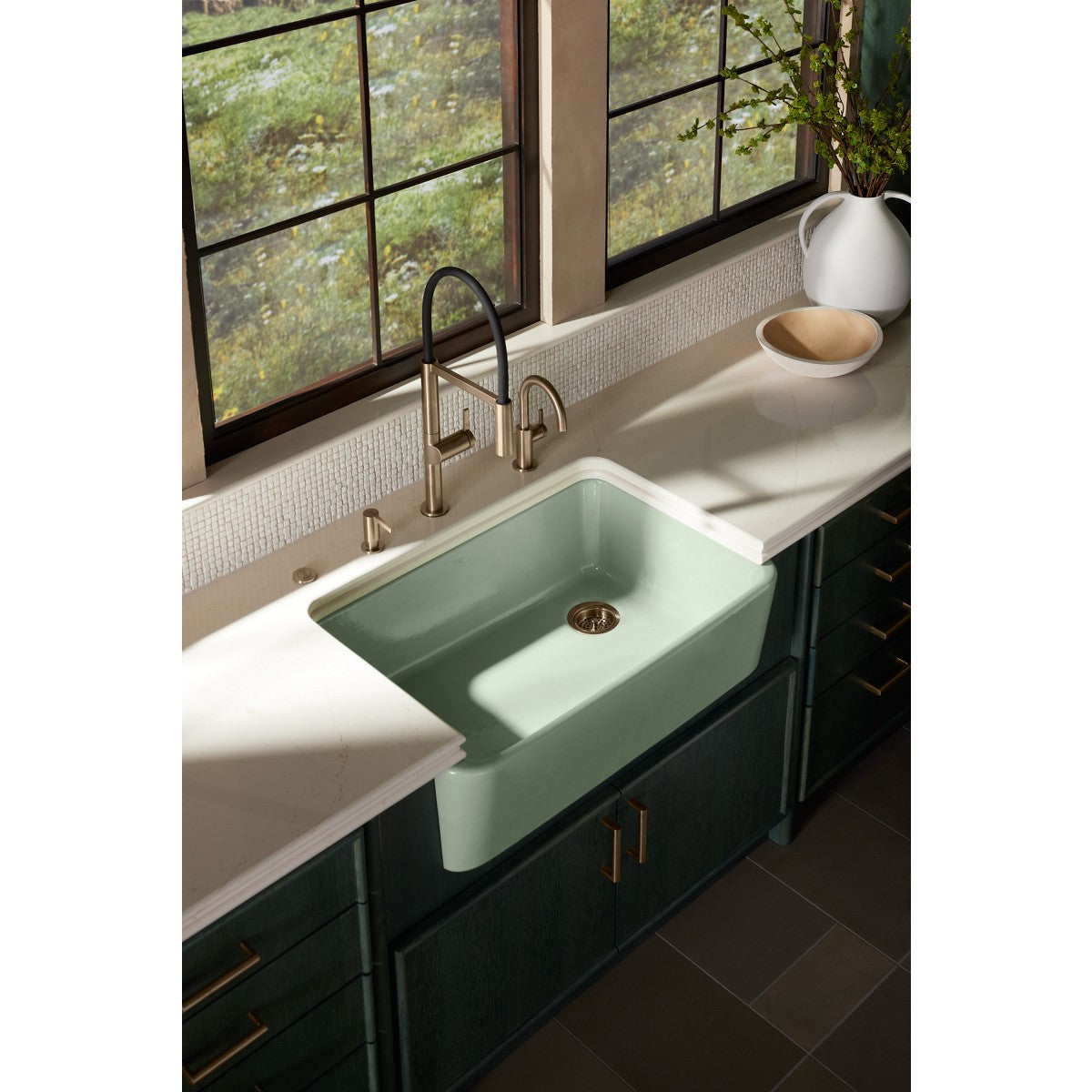 Kohler Eviye Süzgeci ve Boğazı Fırçalanmış Nikel