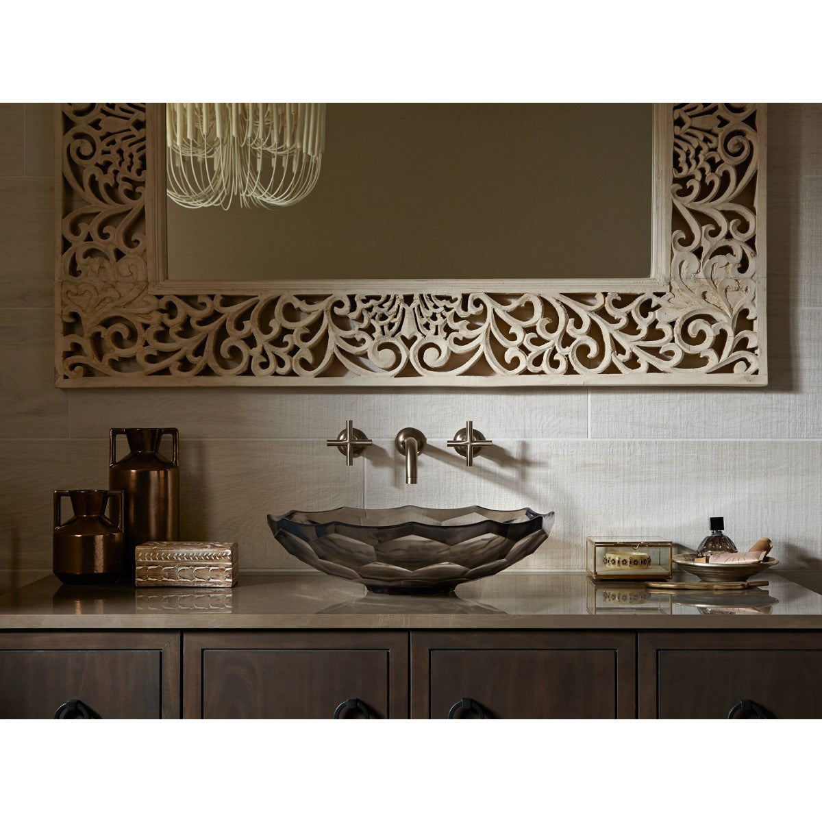 Kohler Lavabo Briolette Cam Çanak Ice