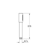 Grohe Sena Aqua Stick El Duşu Tek Akışlı Krom – 26866000 teknik çizim