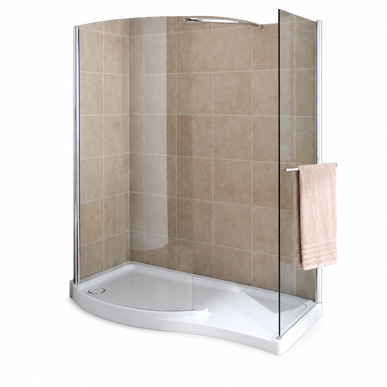 Kohler Duş Kabini&TekneTakımı Minima Walk-In Sol Yıkanma Alanlı 170 x 70 cm
