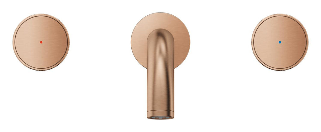 Grohe Atrio Private Collection 3 Delikli Duvardan Lavabo Bataryası M Boyut Brushed Warm Sunset – 20589DL0