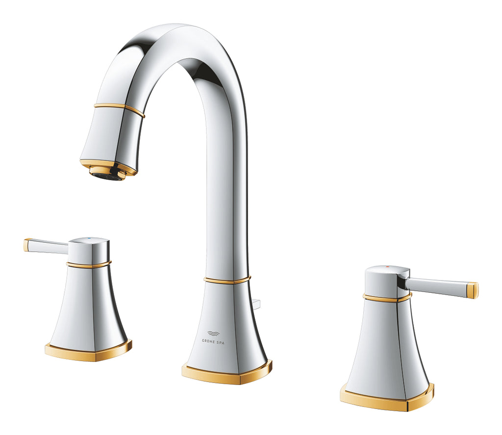 Grohe Lavabo Bataryası 3 Delikli Grandera L–Boyut Krom/Altın – 20619IG0