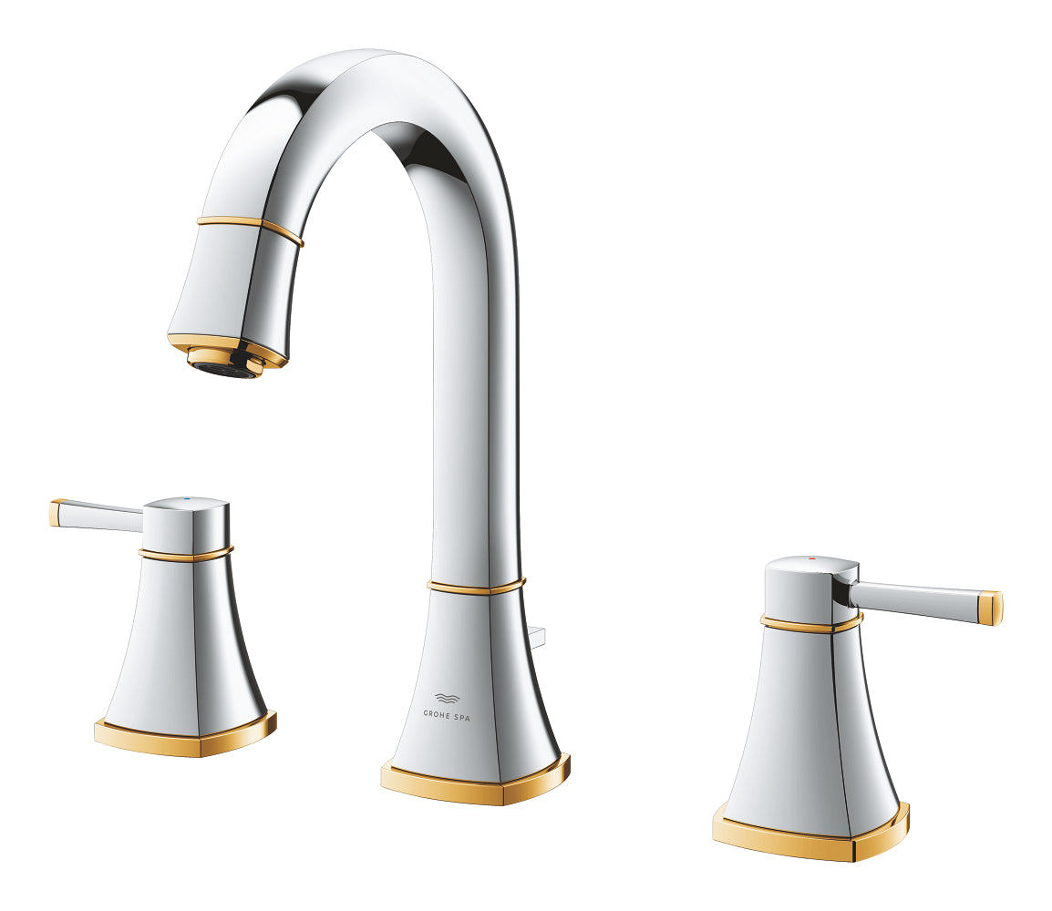 Grohe Lavabo Bataryası 3 Delikli Grandera L–Boyut Krom/Altın – 20619IG0