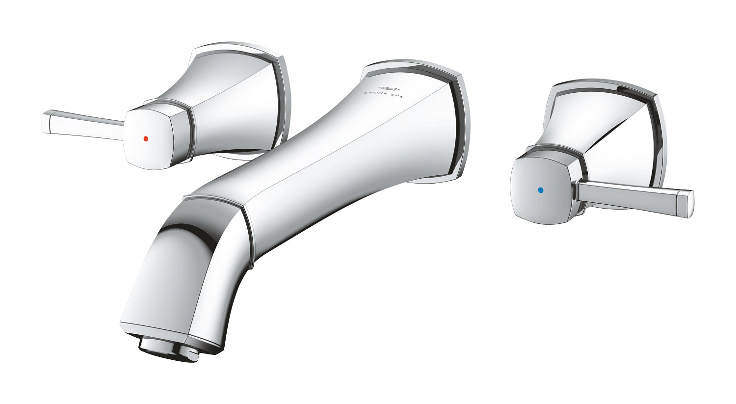 Grohe Grandera 3 Delikli Duvardan Lavabo Bataryası L-Boyut - 20623000