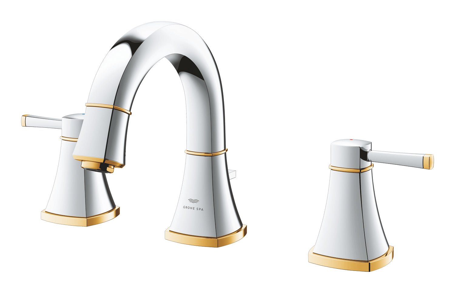 Grohe Lavabo Bataryası 3 Delikli Grandera M–Boyut Krom/Altın – 20624IG0