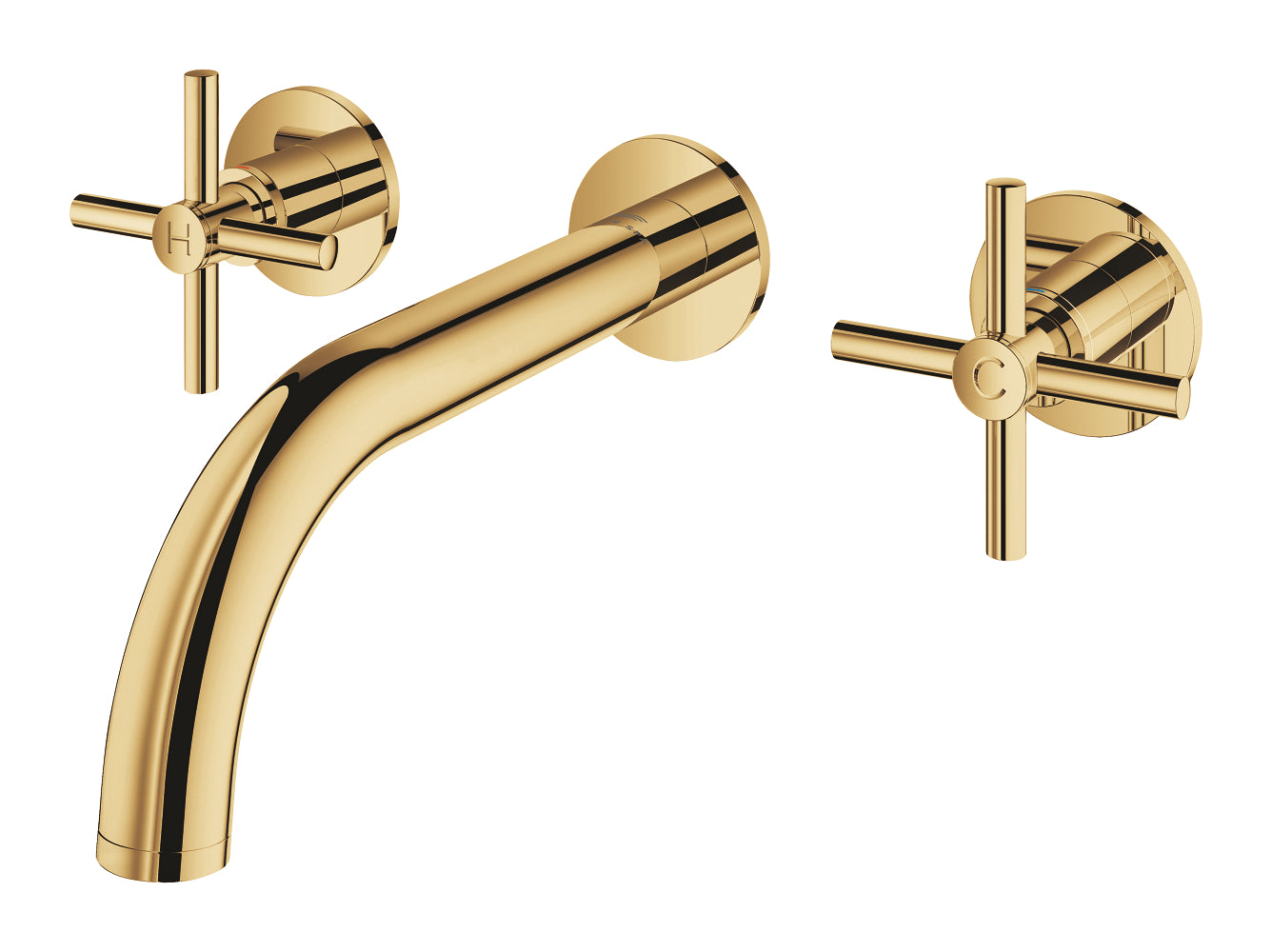 Grohe Atrio 3 Delikli Duvardan Lavabo Bataryası M-Boyut Cool Sunrise - 20661GL0