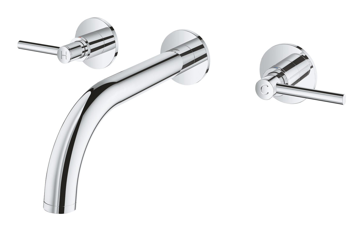 Grohe Atrio 3 Delikli Duvardan Lavabo Bataryası M-Boyut Krom – 20662000
