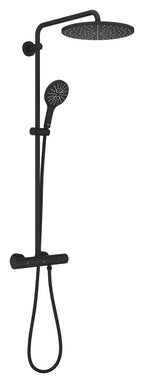 Grohe Rainshower Smartactive 310 Duvara Monte Termostatik Bataryalı Duş Sistemi Mat Siyah - 22119KF0