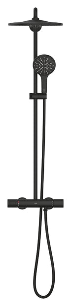Grohe Rainshower Smartactive 310 Duvara Monte Termostatik Bataryalı Duş Sistemi Mat Siyah - 22119KF0