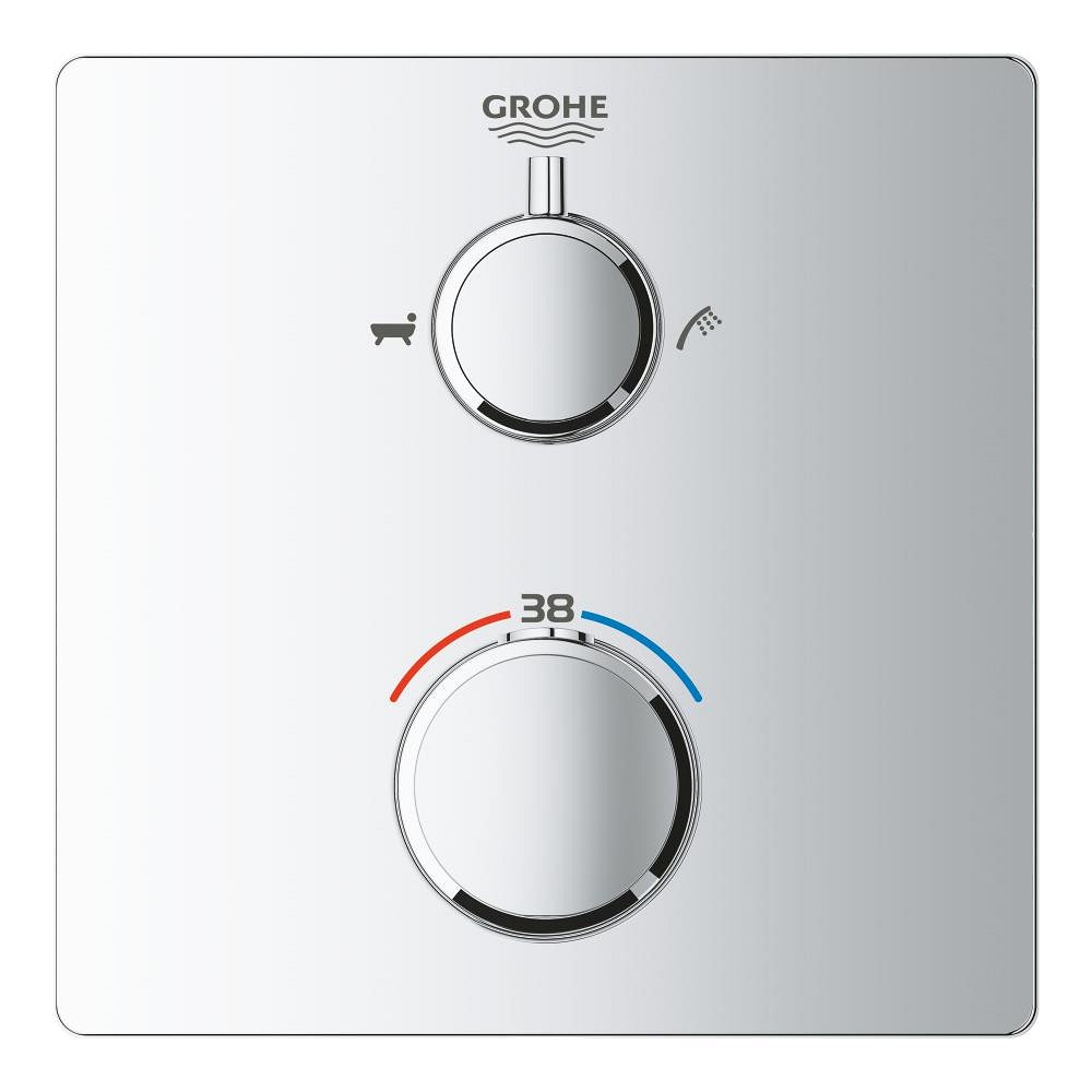 Grohe Grohtherm Termostatik Banyo Duş Bataryası 2 çıkışlı divertörlü- 24080000
