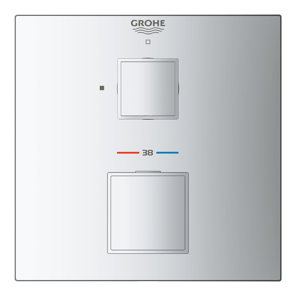 Grohe Grohtherm Cube Termostatik Banyo Duş Bataryası 1 çıkışlı divertörlü-24153000