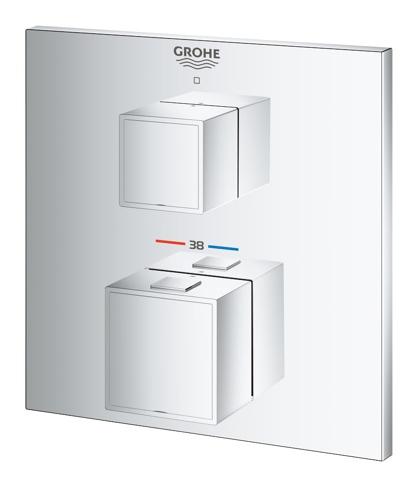 Grohe Grohtherm Cube Termostatik Banyo Duş Bataryası 1 çıkışlı divertörlü-24153000