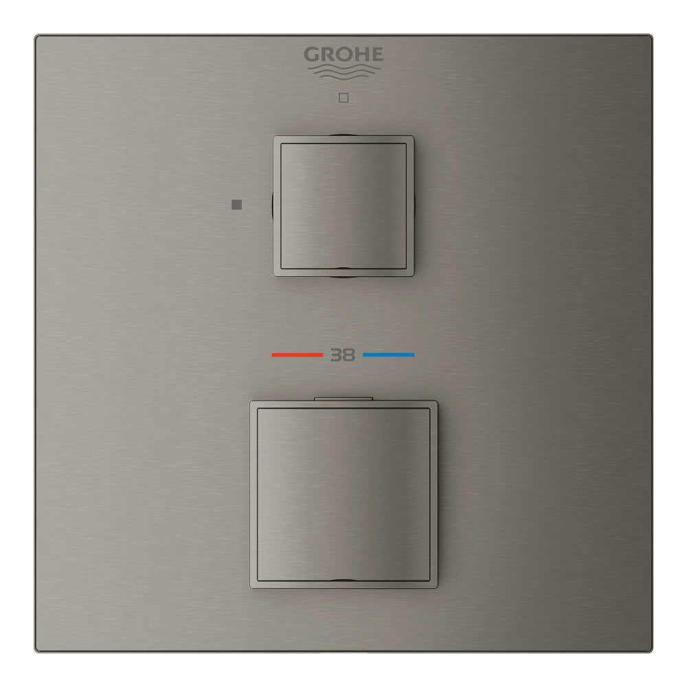 Grohe Grohtherm Cube Ankastre Termostatik Banyo Bataryası Brushed Hard Graphite - 24153AL0
