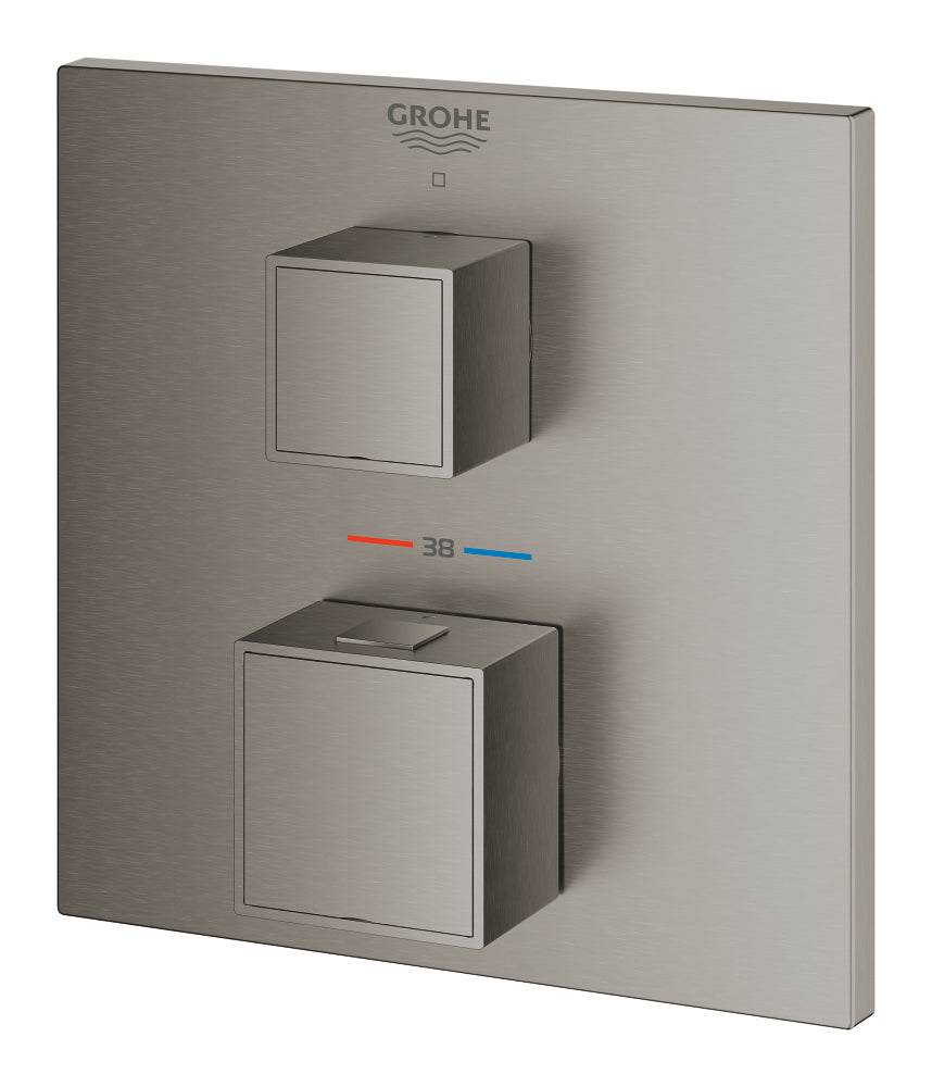 Grohe Grohtherm Cube Ankastre Termostatik Banyo Bataryası Brushed Hard Graphite - 24153AL0