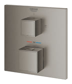 Grohe Grohtherm Cube Termostatik Banyo Duş Bataryası 2 çıkışlı divertörlü Brushed Hard Graphite - 24154AL0