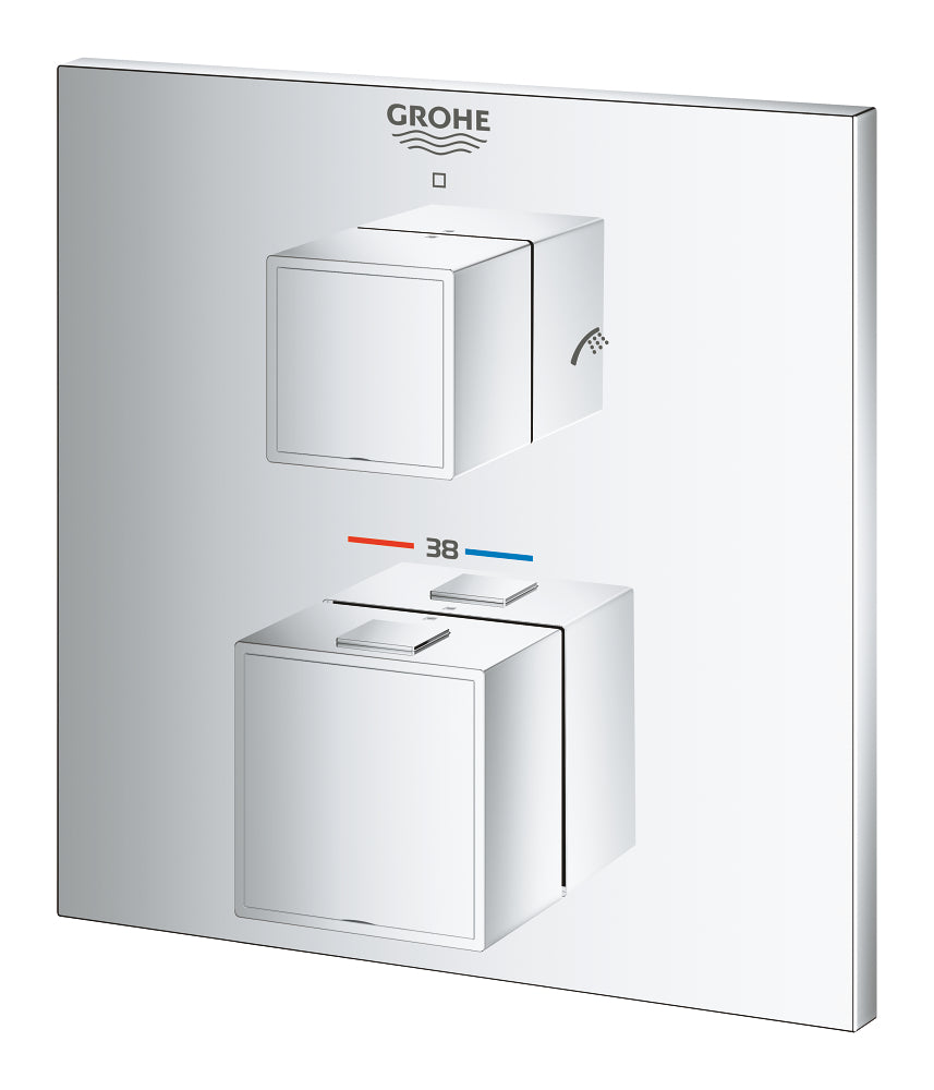 Grohe Grohtherm Cube Termostatik Banyo Duş Bataryası 2 çıkışlı divertörlü- 24155000