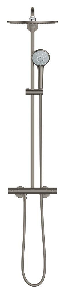 Grohe Euphoria System 310 Duvara Monte Termostatik Bataryalı Duş Sistemi Brushed Hard Graphite - 26075AL0